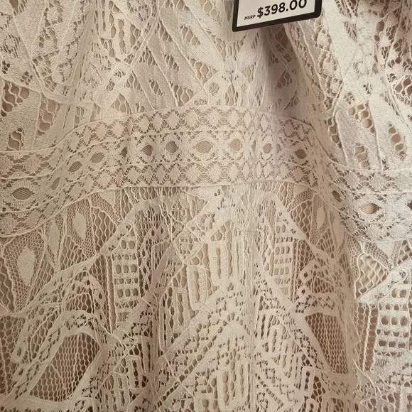 NWT BCBG MaxAzria Off White Leighann Lace Elegant Lace Women’s Dress - Picture 5 of 6